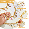 3Pcs Oktoberfest Alloy Enamel Bear Pendant Aluminum Bag Decorative Chains HJEW-HS00108-4