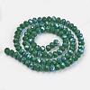 Electroplate Opaque Solid Color Glass Beads Strands EGLA-A034-P6mm-L05-2