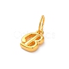 925 Sterling Silver Letter Charms with Jump Rings STER-R008-01G-B-2