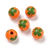 Printed Wood European Beads WOOD-G022-01A-1