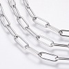 Tarnish Resistant 3.28 Feet Handmade 304 Stainless Steel Paperclip Chains X-STAS-F230-15P-2