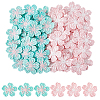 60Pcs 2 Colors Flower Polyester Ornament Accessories DIY-HS0002-28-1