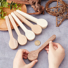6Pcs 3 Colors Wood Spoon Carving Mold WOOD-OC0003-48-3