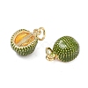 Brass Enamel Pendants KK-L256-44G-04-2