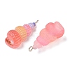 Opaque Resin Pendants RESI-Z040-06P-02-2