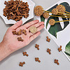 100Pcs Wooden Pendants WOOD-SC0001-38-3