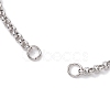 2Pcs 2 Colors 304 Stainless Steel Boc Chain Slider Bracelet Makings AJEW-JB01254-3