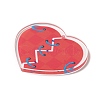 Valentine's Day Printed Heart Theme Acrylic Pendants OACR-B015-01B-05-2