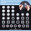 6 Bags 2 Styles PET Waterproof Lace Decorative Stickers STIC-SC0001-02C-2