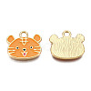 Light Gold Plated Alloy Enamel Pendants ENAM-T009-83B-RS-1