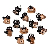 Coffee Theme Opaque Resin Pendants RESI-P052-04P-M-2