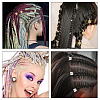 Plastic Dreadlocks Braiding Beads & Aluminum Hair Braid Dreadlock Beads OHAR-NB0001-15-6