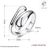 Real Platinum Plated Adjustable Brass Finger Rings for Women RJEW-BB07574-C-6