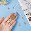 Brass Micro Pave Clear Cubic Zirconia Charms KK-BBC0007-23-3