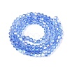AB Color Plated Transparent Glass Beads Strands GLAA-G127-01-01P-3