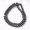 Magnetic Synthetic Hematite Beads Strands X-G-Q893-6mm-2