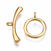 Brass Toggle Clasps LS-KK-T063-99G-NF-2