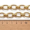 304 Stainless Steel Twisted Oval Link Chain Necklaces NJEW-R023-13G-5