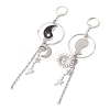 304 Stainless Steel & Brass Hoop Earrings EJEW-TA00802-4