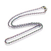Ion Plating(IP) 304 Stainless Steel Cable Chain Necklaces NJEW-P251-01B-1