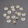 50Pairs Brass Bullet Clutch Bullet Clutch Earring Backs with Pad KK-YW0001-02G-4