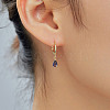 Fashionable Couple Waterdrop Sparkling 925 Sterling Silver Cubic Zirconia Dangle Hoop Earrings for Daily Wear and Parties CU5155-2-1