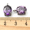 304 Stainless Steel Charms Micro Pave Cubic Zirconia STAS-L022-160P-3