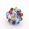 Transparent Glass Crystal Beaded Round Beads X-GLAA-A034-6mm-A14-1