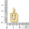 304 Stainless Steel Alphabet Pendants STAS-S152-01G-U-3