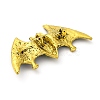 Zinc Alloy Rhinestone Halloween Bat Brooch JEWB-I033-03A-2