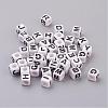 Acrylic Horizontal Hole Letter Beads PL37C9129-1