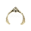 Dragon Alloy Open Cuff Rings for Women Men RJEW-A045-02AB-3