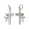 Brass Micro Pave Cubic Zirconia Pendants KK-E068-VB261-1