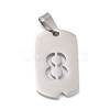 Non-Tarnish 304 Stainless Steel Pendants STAS-O127-B08-2