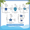 10Pcs 5 Styles Zinc Alloy Enamel Pendants FIND-PH0022-12-2