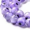 Handmade Evil Eye Lampwork Round Bead Strands X-LAMP-L055-8mm-21-4
