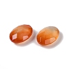 Natural Orange Red Agate(Dyed & Heated) Cabochons G-O175-15C-02-2