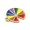 Rainbow Color Alloy Enamel Pendants ENAM-G208-21KCG-3