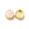 Rack Plating Brass Enamel Beads ENAM-D044-04G-2