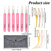 GOMAKERER 12 Styles Zinc Alloy & Stainless Steel Dreadlock Crochet Hooks AJEW-GO0001-59-2