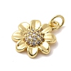 Brass Micro Pave Cubic Zirconia Pendants KK-C137-07A-G-2