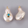 Natural Cultured Freshwater Pearl Pendants PEAR-F008-31G-04-2