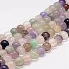 Natural Fluorite Bead Strands G-K153-B36-10mm-1
