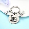 Flat Round Alloy Keychain KEYC-YW00090-04-1