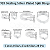 80Pcs 4 Styles Brass Split Rings KK-BBC0014-05-2