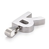 Non-Tarnish 304 Stainless Steel Letter Pendants STAS-H127-R-P-3