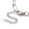 Tarnish Resistant 304 Stainless Steel Paperclip Chain Bracelet for Men Women BJEW-E031-03P-01-3