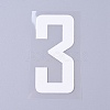Number Iron On Transfers Applique Hot Heat Vinyl Thermal Transfers Stickers For Clothes Fabric Decoration Badge DIY-WH0148-43C-1