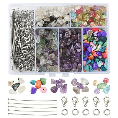 DIY Gemstone Keychain Making Kit DIY-YW0007-33-1
