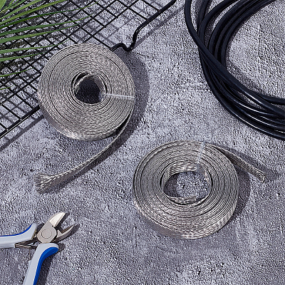 8M 304 Stainless Steel Flat Tinned Braided Wire FIND-UN0010-04-1